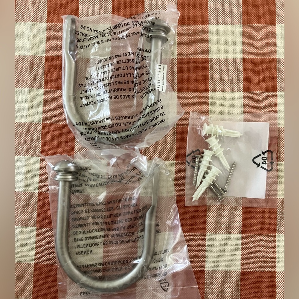 Pottery Barn Curtain Basic Holdbacks/Tie Backs. Set of Two. New With Tags.